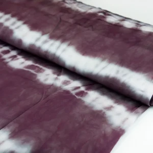 Silk cotton fabric - Plum Wave