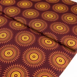 Shweshwe - Fireworks Burgundy