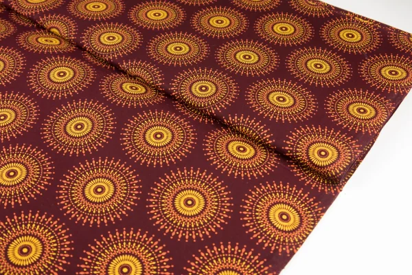 Shweshwe - Fireworks Burgundy