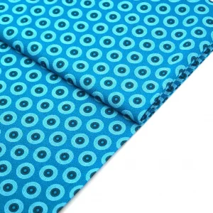 Shweshwe-Turquoise Circles