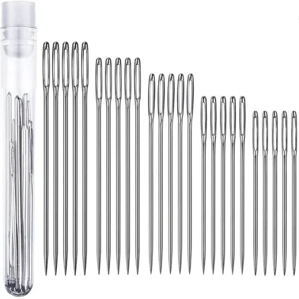 Anzailala 25 pcs Large Eye Knitting Needle Set-5