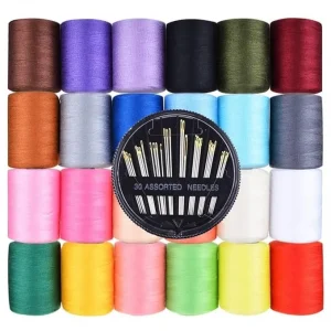 DIY Crafts ewing Needles + Polyester Sewing ThreadYards Each Spools (Pack Of 54 Pcs)