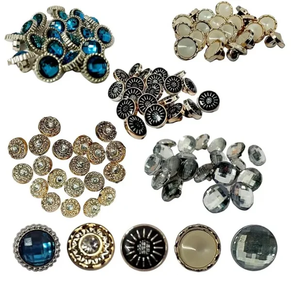 Aakriti 5 Styles Fancy Button 100 Pcs 11.5mm